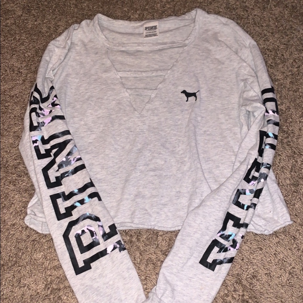 PINK cropped long sleeve